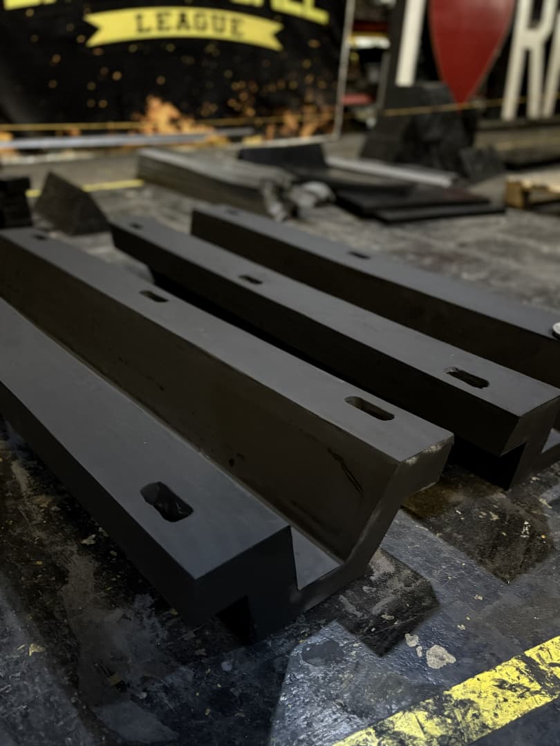 Rectangular Rubber Bumper Black