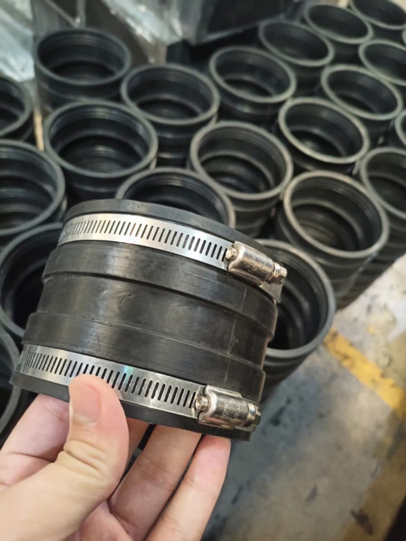 Rubber Hose Clamp Installed