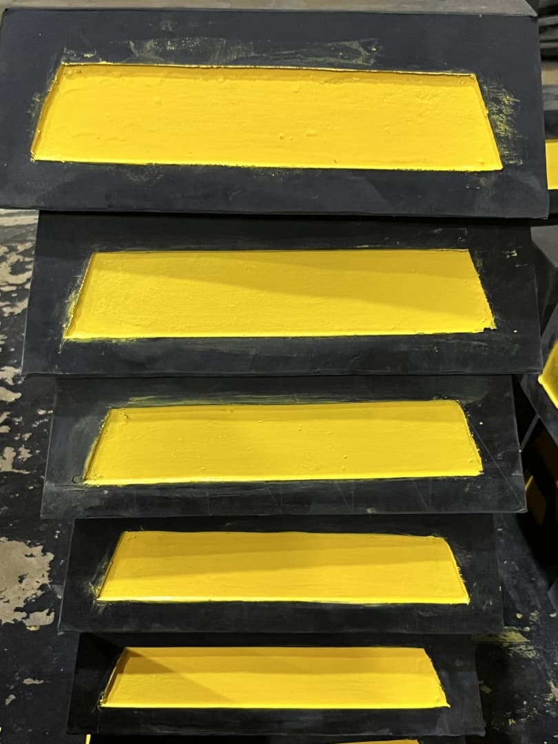 Rubber Stair Nosing Yellow Black